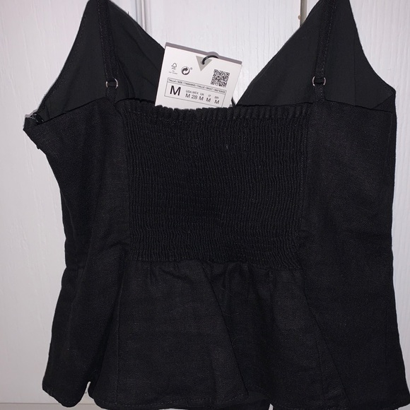 Zara Linen Vneck peplum tank - Picture 3 of 3